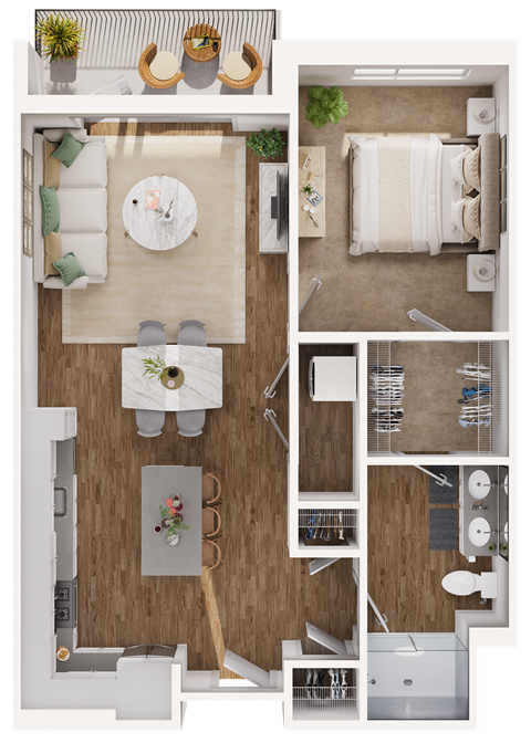 Lotus Hamilton at Eagleview, featuring 1 bedroom, 1 bathroom, and comfortable living spaces in Exton, PA 19341